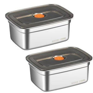 316 Stainless Steel Food Storage Container with Lid | Leakproof & Microwave Safe (1-