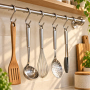 S-Shape Hanging Hooks Set of 8 | Stainless Steel Multipurpose Utility Hooks