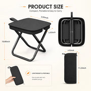 Portable Folding Stool with Carry Pouch | Lightweight Travel Seat | Compact Foldable Stool for Camping, Fishing, Picnic & Outdoor Use