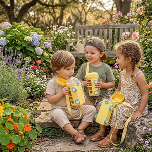 Kids Bus Shape Water Bottle with Straw & Strap | Leakproof Cartoon Sipper Bottle | Travel Water Bottle With Strap