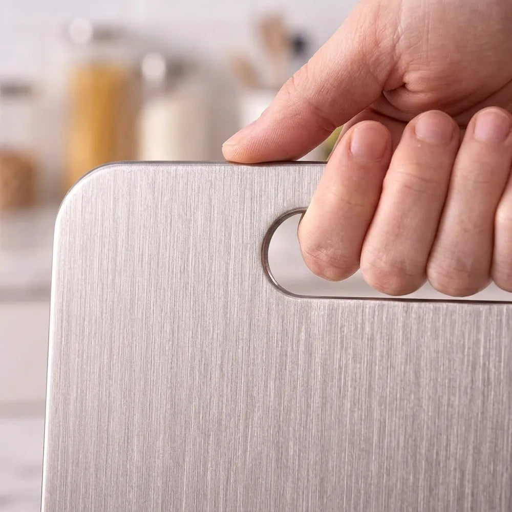 Stainless Steel Chopping Board | Heavy-Duty Food Grade Metal Cutting Board | Rustproof Multipurpose Kitchen Cutting Plate