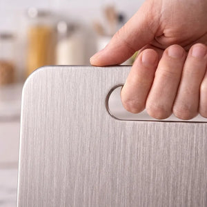 Stainless Steel Chopping Board | Heavy-Duty Food Grade Metal Cutting Board | Rustproof Multipurpose Kitchen Cutting Plate