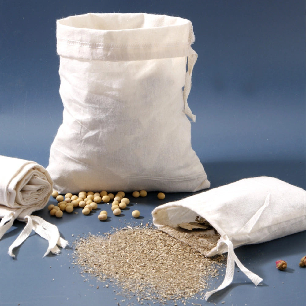 6 PCS Cotton Muslin Storage Bags – Reusable Drawstring Fruit & Vegetable Bags
