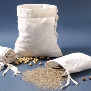 6 PCS Cotton Muslin Storage Bags – Reusable Drawstring Fruit & Vegetable Bags