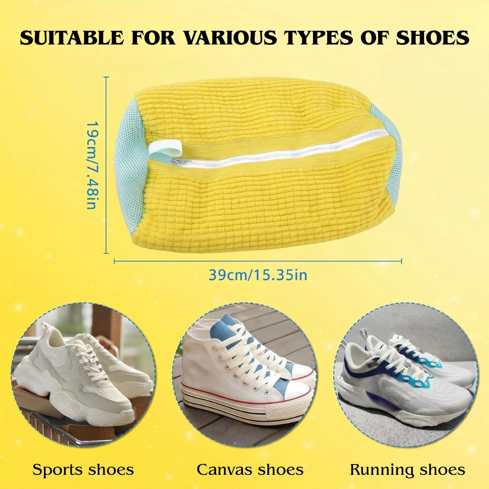 Shoe Washing Bag for Machine Reusable Sneaker Laundry Bag with Zipper Protection