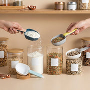 Multi-Purpose Grain Scoop with Sealing Clip | Food Measuring Spoon for Rice, Flour, Cereal & Pet Food (4 pic)
