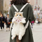 Cute 3D Ragdoll Cat Backpack Bag | Plush Stuffed Animal Shoulder Bag for Girls & Women