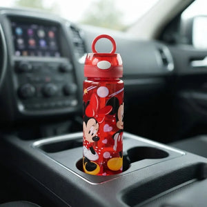 750ml Cartoon Kids Water Bottle | Leakproof Plastic Sipper Bottle for School, Travel & Outdoor | BPA-Free Drinking Bottle with Easy Carry Design
