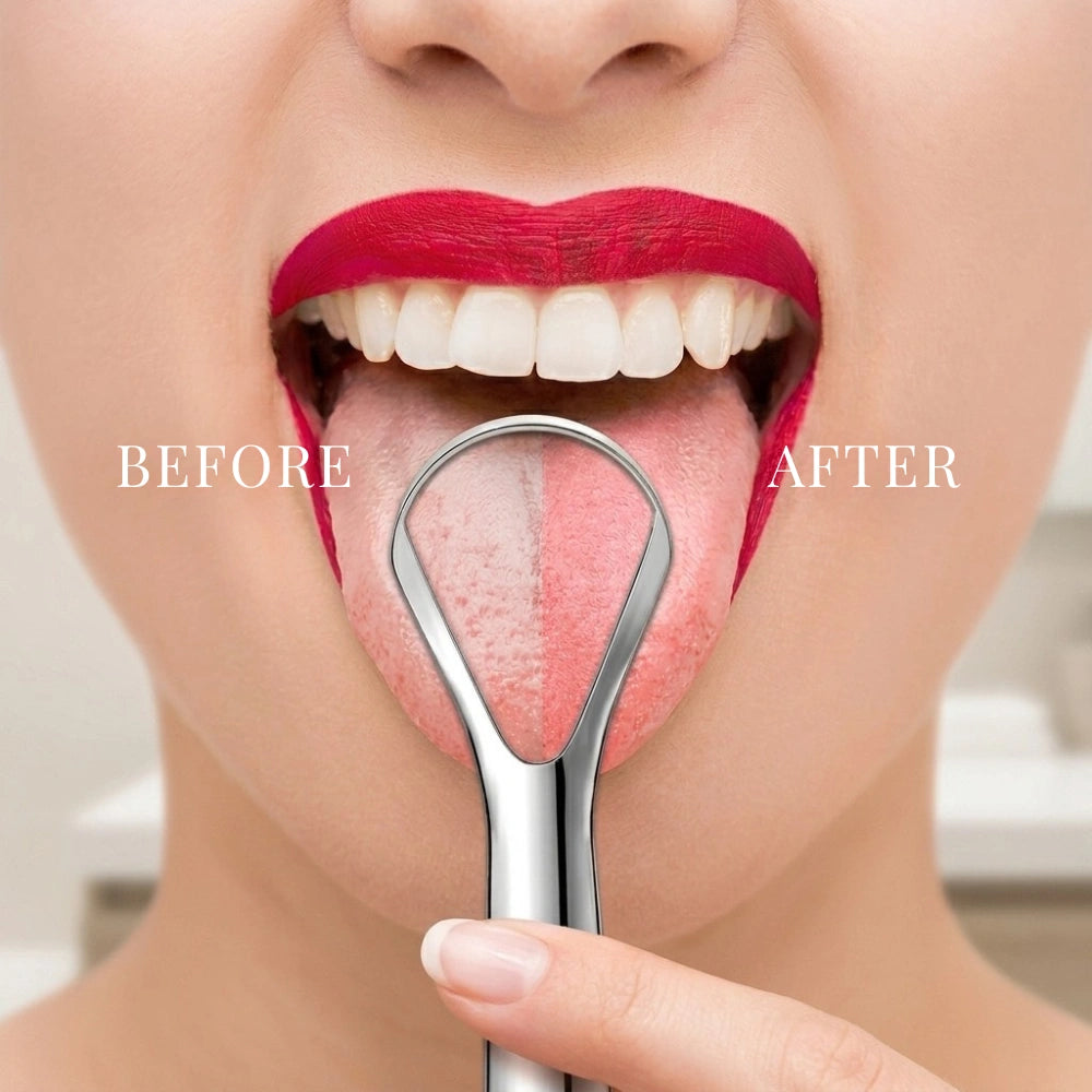 Stainless Steel Tongue Cleaner | Metal Tongue Scraper for Fresh Breath & Oral Hygiene | Durable Rust-Resistant Tongue Cleaner (Small Size)