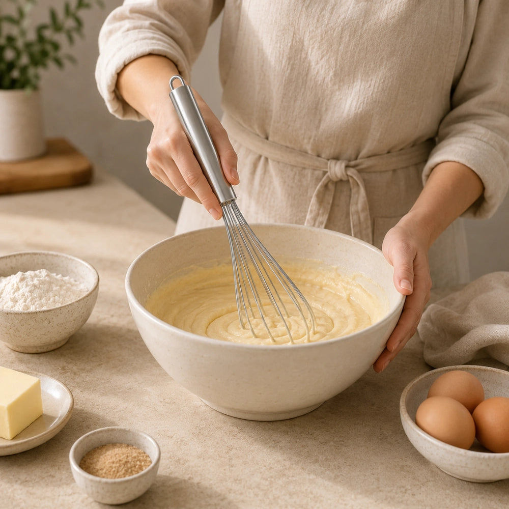 Stainless Steel Manual Hand Whisk | Coffee Frother, Egg Beater & Baking Whisk | Milk Frothing Mixer for Kitchen