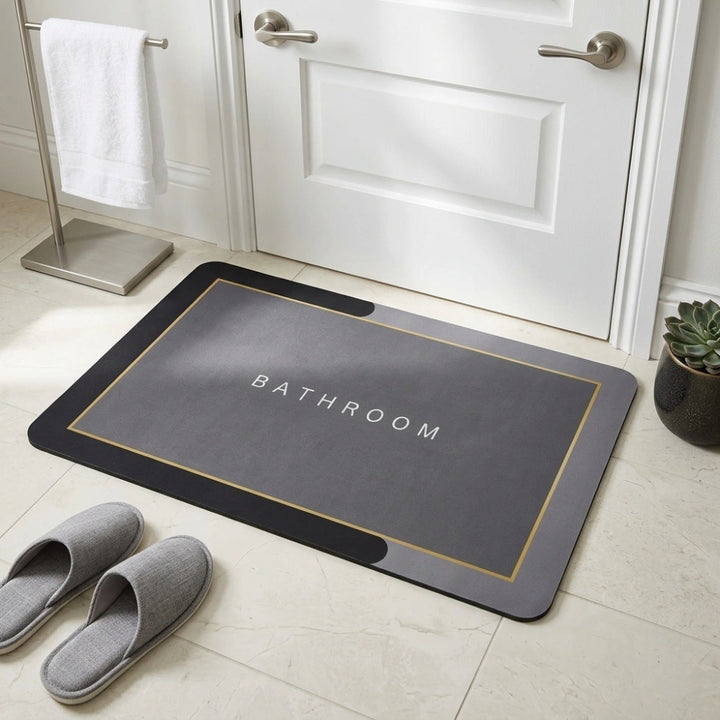 Luxury Anti-Slip Bathroom Floor Mat | Soft Absorbent Quick Dry Bath Rug | Waterproof Washroom Entrance Carpet