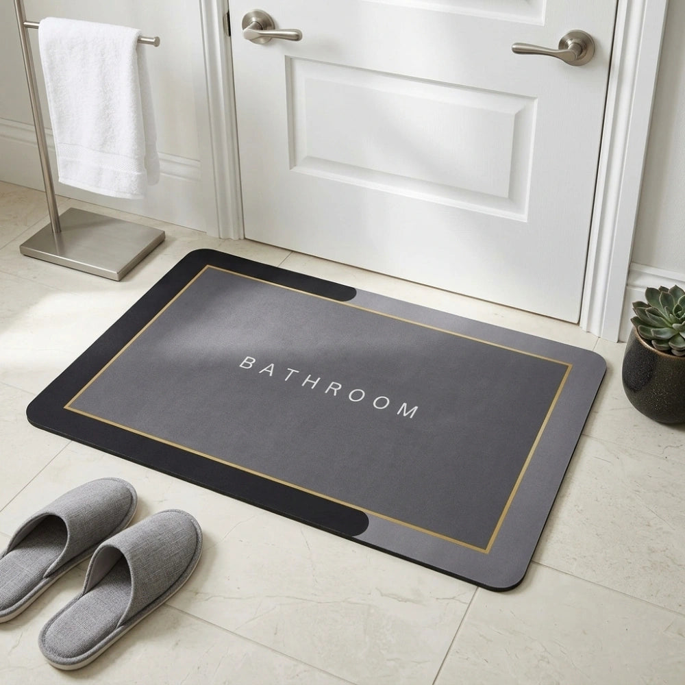 Luxury Anti-Slip Bathroom Floor Mat | Soft Absorbent Quick Dry Bath Rug | Waterproof Washroom Entrance Carpet