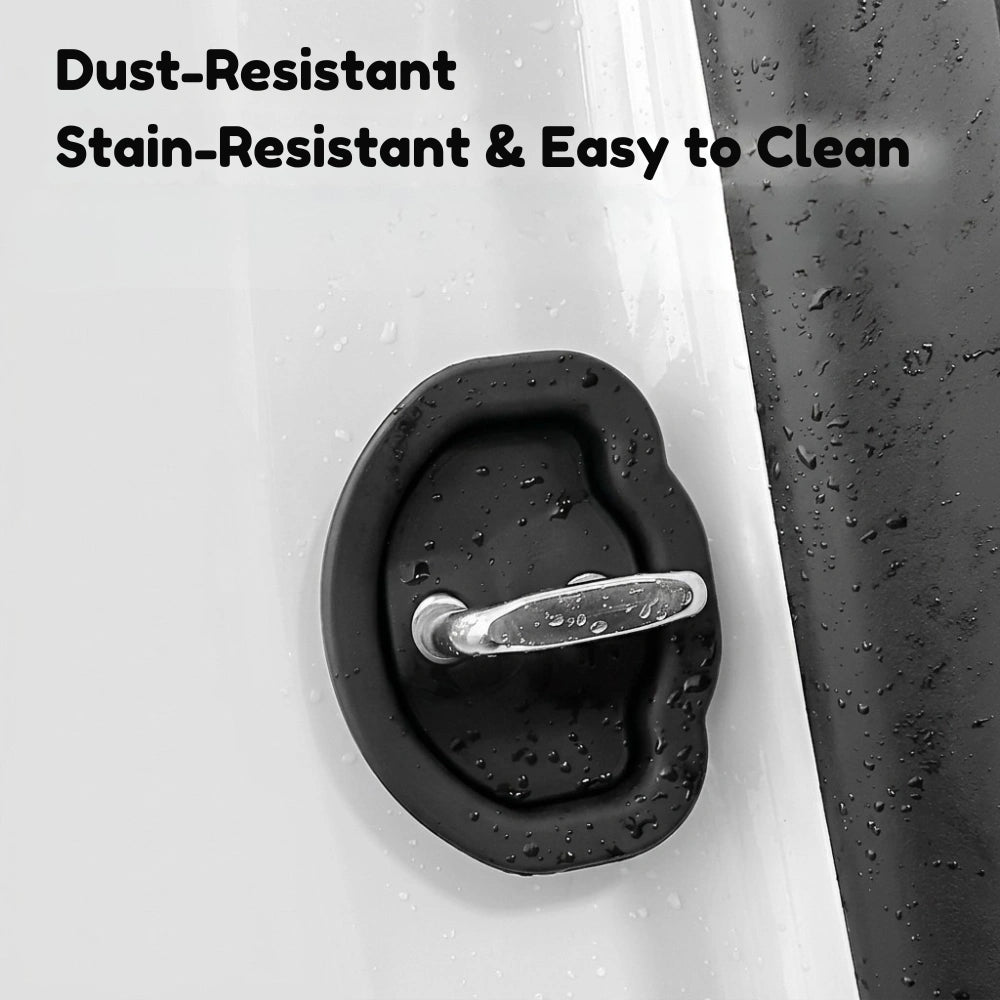 Car Door Lock Protector Cover | Silicone Rubber Shock Absorber Pads for SUV & Car Door Latch Protection 4PCS set