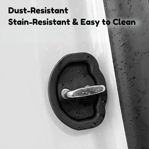 Car Door Lock Protector Cover | Silicone Rubber Shock Absorber Pads for SUV & Car Door Latch Protection 4PCS set