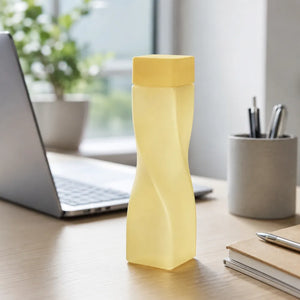 6PCS Square Twist Plastic Water Bottle Set with Flip Cap | Reusable Multicolor Water Bottles for Home, Office, Gym & Travel