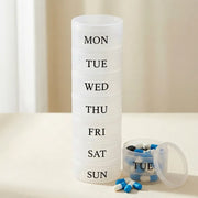 7-Day Weekly Pill Organizer Box | 3 & 4 Compartments Per Day | Portable Medicine Tablet Storage Case with Removable Boxes