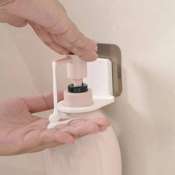Wall Mounted Shampoo & Soap Bottle Holder | Self Adhesive No Drill Bathroom & Kitchen Dispenser Rack