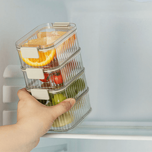 Space-Saving Kitchen Storage Containers - See-Through Stackable Jars with Airtight Seal