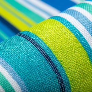 Foldable Beach & Picnic Mat 150×180cm | Waterproof Outdoor Blanket with Carry Handle | Blue Striped Camping & Travel Mat