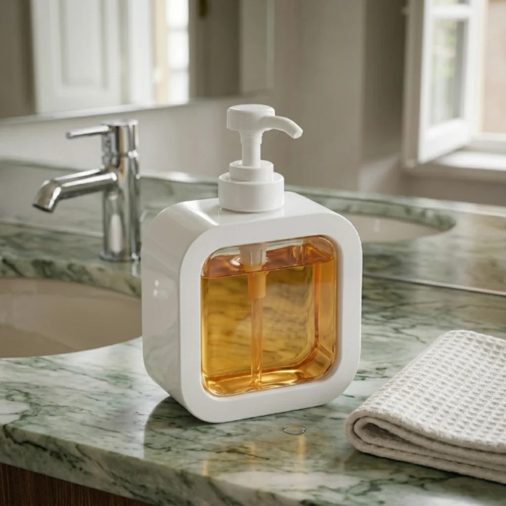 Modern Refillable Liquid Soap Dispenser Pump Bottle | Stylish Kitchen & Bathroom Soap Holder