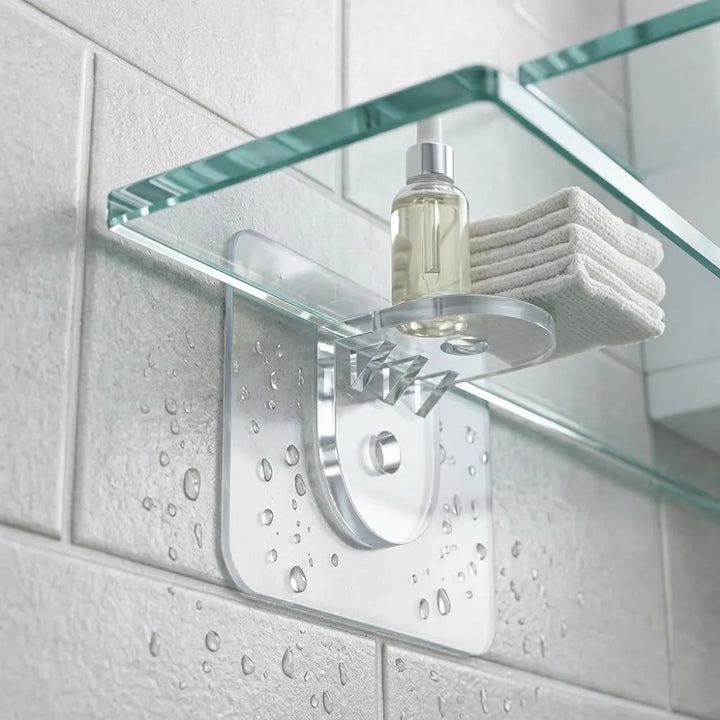 Hook Rail Shelf Bracket Set | Wall Mount Support Hooks | 6 PCS