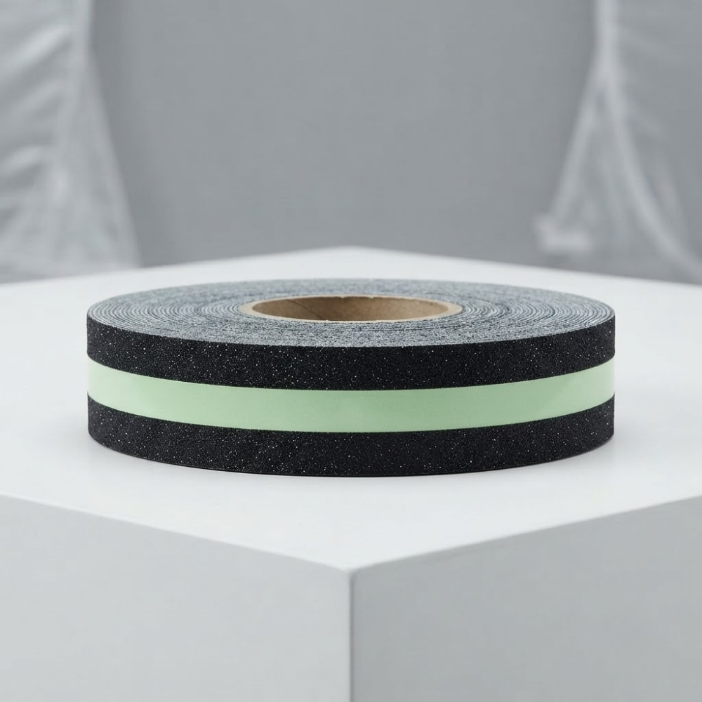 Anti-Slip Safety Grip Tape with High Visibility Glow , Ideal For Stairs & Floors-2 Inch x 5 Meters