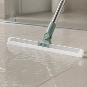 Slim Floor Squeegee Mop with Telescopic Handle | 360° Rotating Silicone Floor Wiper for Bathroom, Kitchen, Windows & Floor Cleaning
