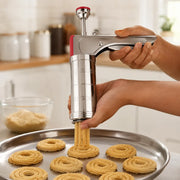 15-in-1 Stainless Steel Kitchen Press | Idiyappam, Murukku, Chakli, Sev, Noodles, Gathiya & Cookie Maker with Multiple Discs