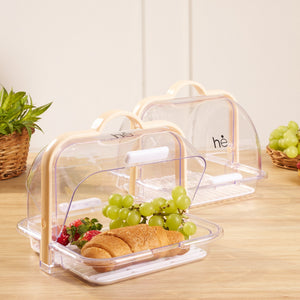 Fresh Keeper Acrylic Food Organizer | Drain Tray Vegetable Fruit Storage Container