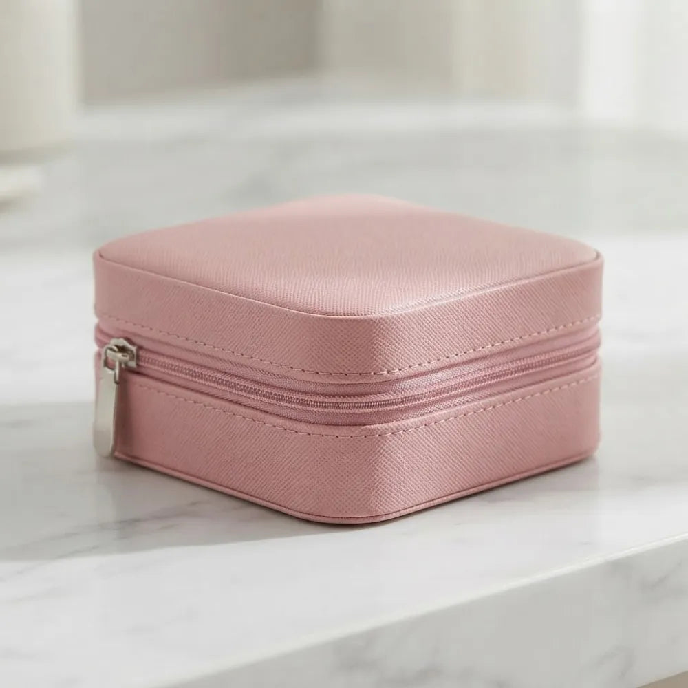 PU Leather Travel Jewelry Organizer | Portable Storage Case