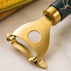 Stainless Steel Corn Peeler with Ultra Sharp Blades | Corn Kernel Remover, Cob Stripper & Corn Cutter Tool | Ergonomic Handle