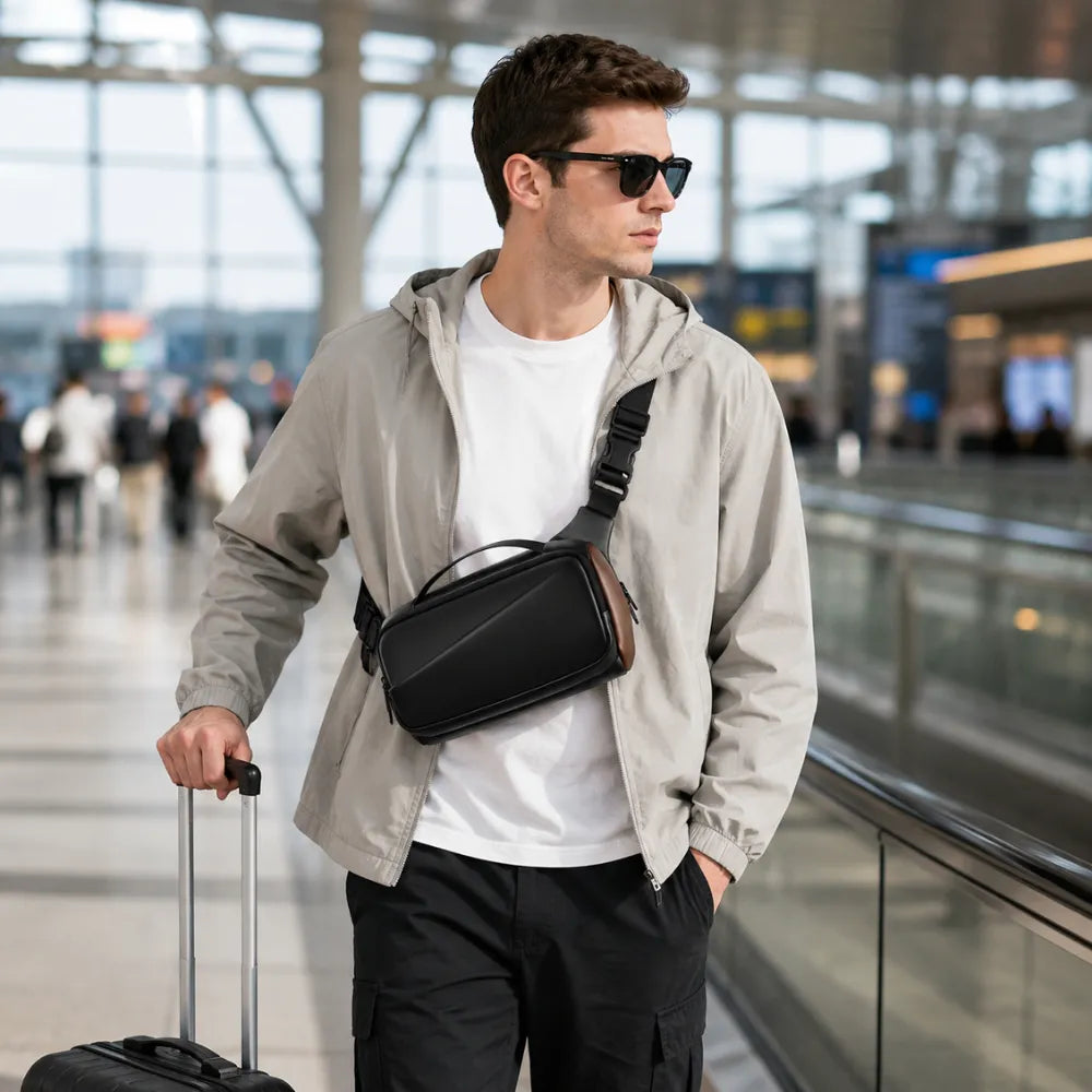Waterproof Anti-Theft Crossbody Sling Bag | Casual Chest Shoulder Bag for Travel, Office & Daily Use