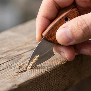 Mini Retractable Utility Knife Keychain | Portable Box Cutter Key Ring | Pocket-Size Cutter for Packages, Camping & Outdoor Use