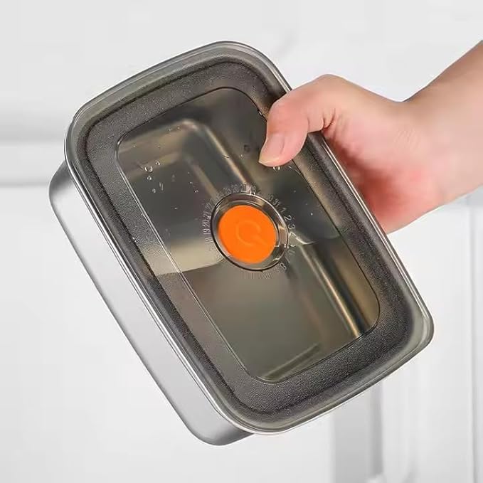 316 Stainless Steel Food Storage Container with Lid | Leakproof & Microwave Safe