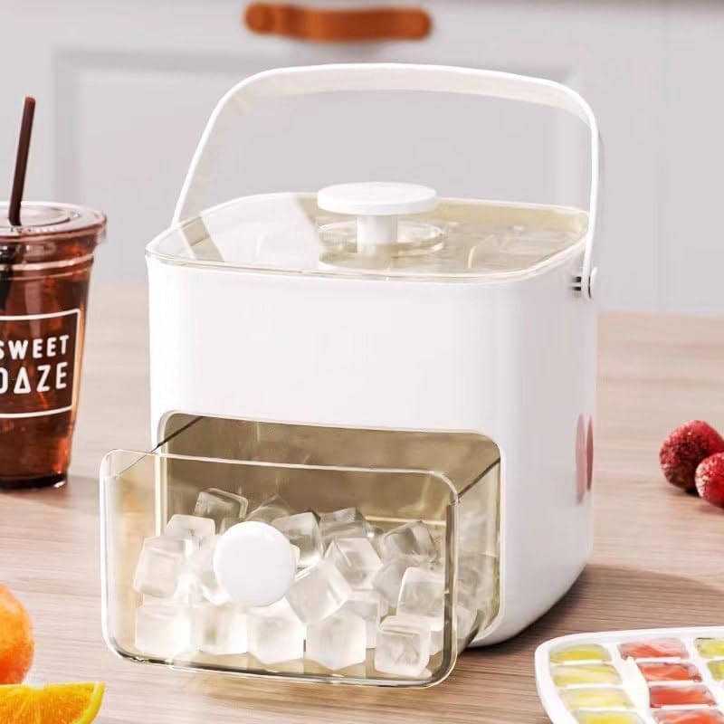 Double Layer Ice Box Ice Cube Tray Square Ice Maker