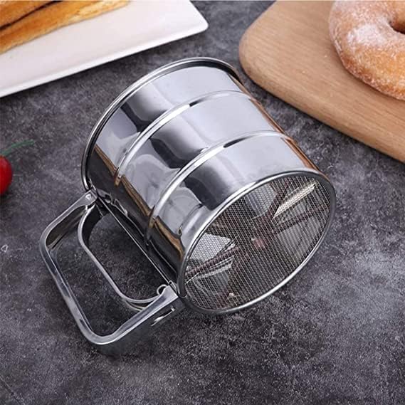 Heavy Duty Stainless Steel Flour Sifter with Handle – Baking Essentials