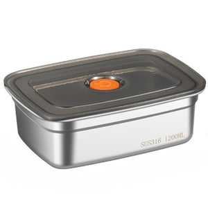316 Stainless Steel Food Storage Container with Lid | Leakproof & Microwave Safe (1-
