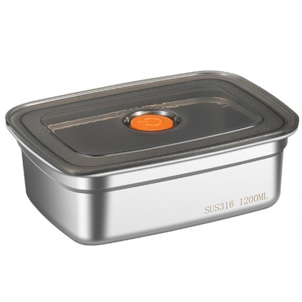 316 Stainless Steel Food Storage Container with Lid | Leakproof & Microwave Safe (1-
