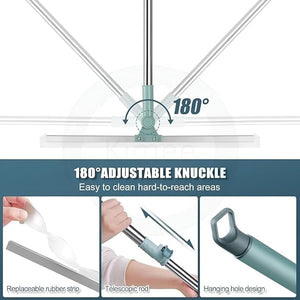 FlexiWipe – Multipurpose Wiper | Adjustable Silicon Blade | 180° Rotating Head