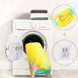 Shoe Washing Machine Bag with Zipper – Durable Sneaker Laundry Bag for Washers & Dryers, Protects Shoes During Cleaning
