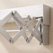 40 in. Indoor/Outdoor Retractable Industrial Gray Wall Mount Drying Rack