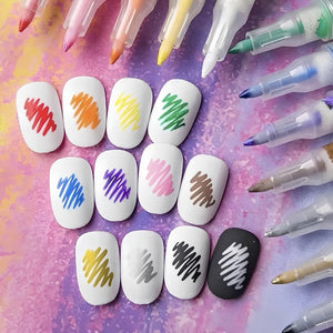 12-Color 3D Dotting Kit - DIY Nail Art for Everyone | Professional Nail Art Tools Kit for Home & Salon Use