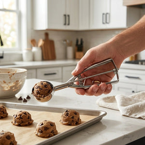 Stainless Steel Ice Cream Scoop Spoon | Heavy-Duty Ice Cream Serving Scoop for Gelato, Sorbet & Cookie Dough