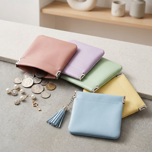 Mini Travel Cosmetic Pouch | Small Storage Bag for AirPods, Cables, Coins, Jewellery, Lipstick & Makeup Essentials (2 pcs)