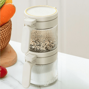 Mini Airtight Glass Containers with Spoon (300ml) | Perfect for Spices, Condiments & Snacks