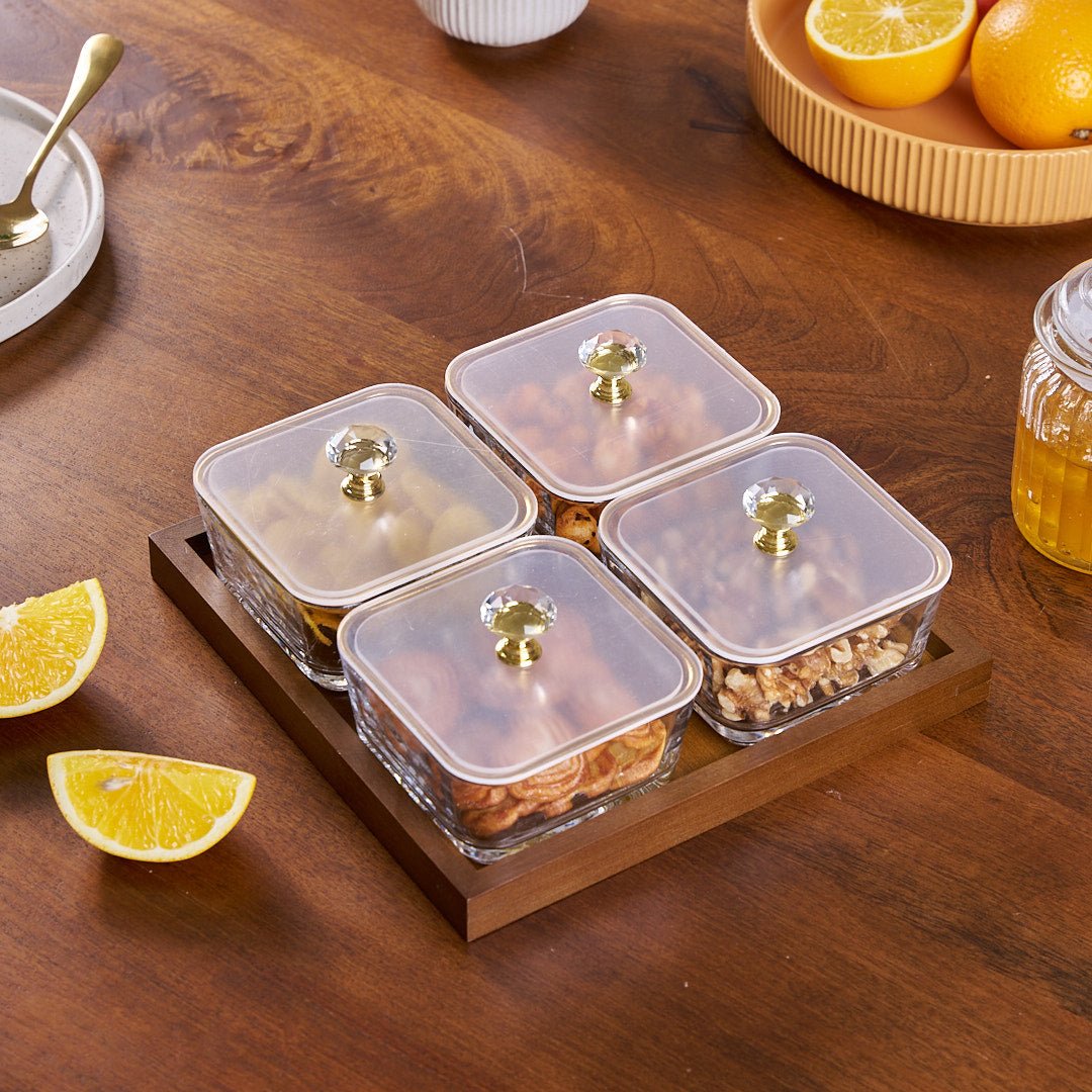 Luxury Glass Snack Box Set | Elegant Airtight Storage for Premium Kitchen Organization