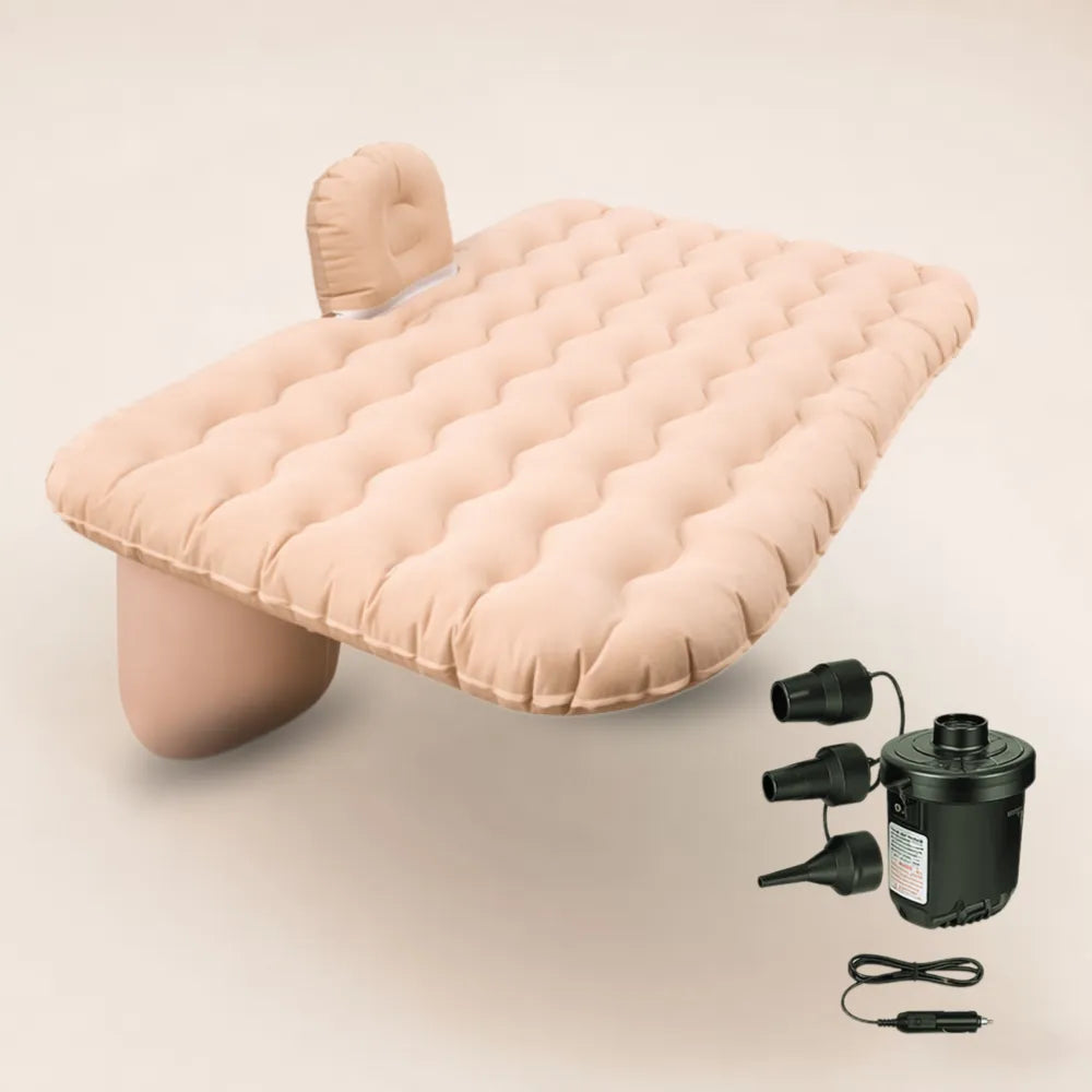Premium Car Inflatable Bed with Electric Pump & 2 Air Pillows | Universal Back Seat Mattress for Travel, Camping & Kids