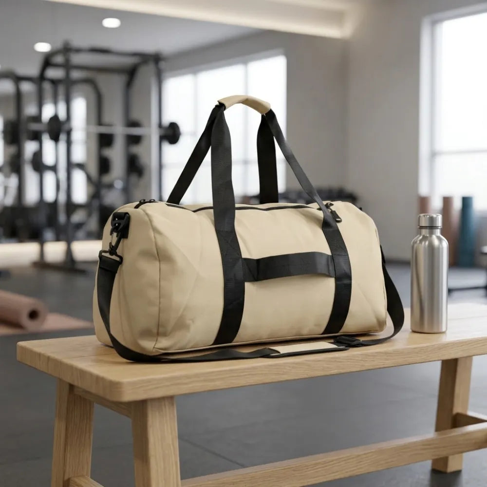 Water-Resistant Travel Sports Duffel Bag with Shoe Compartment | Gym Bag with Wet & Dry Pocket, Detachable Strap for Men & Women