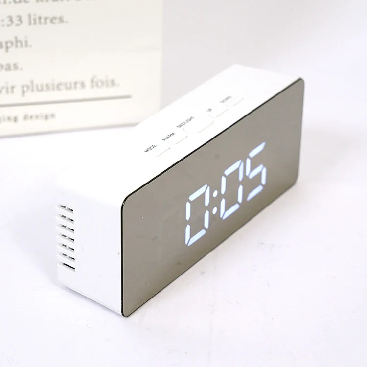 Housious® LED Digital Mirror Alarm Clock with Snooze & Large Display