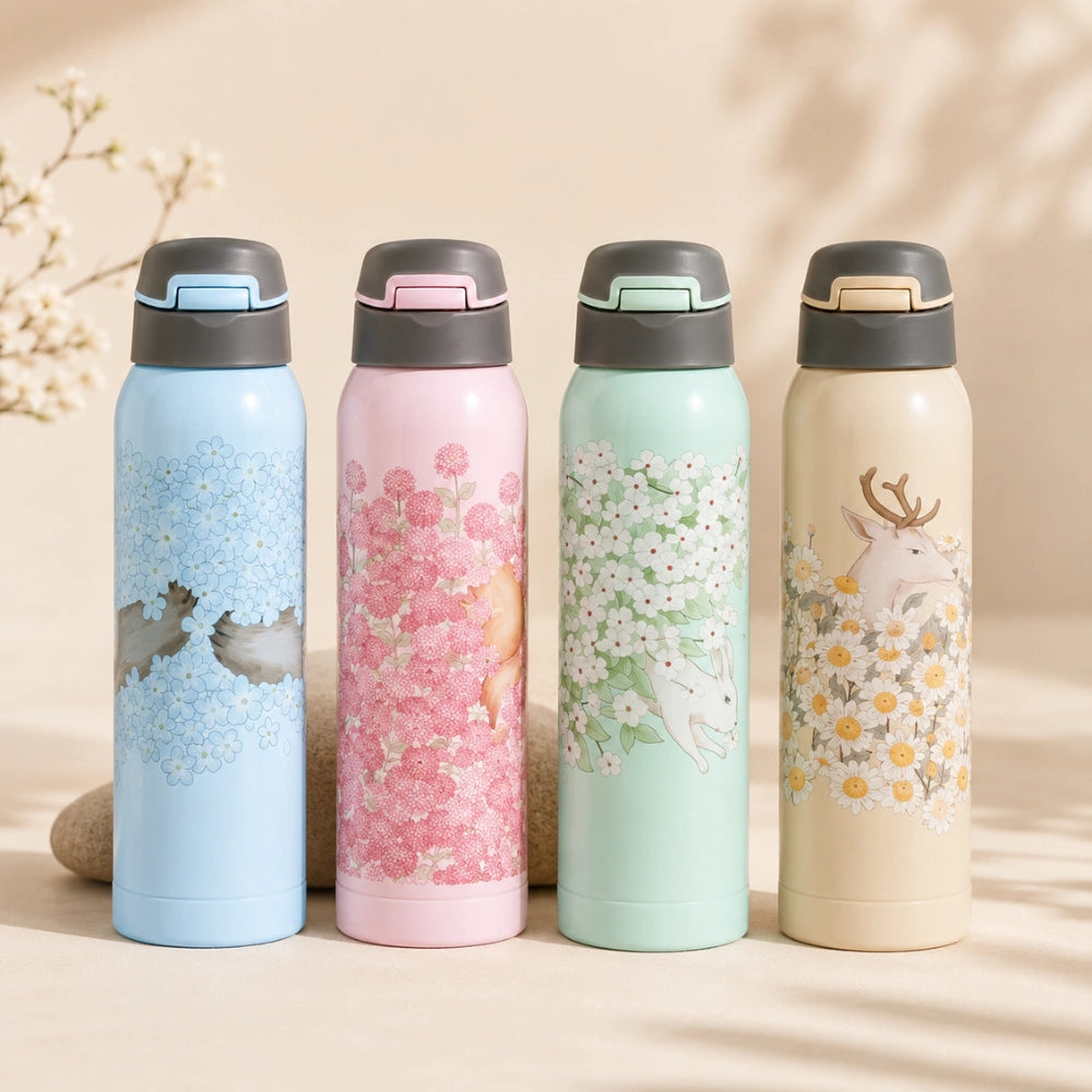 500ML Double Wall Vacuum Insulated Stainless Steel Sports Bottle | Hot & Cold Water Flask | Leakproof Travel Bottle